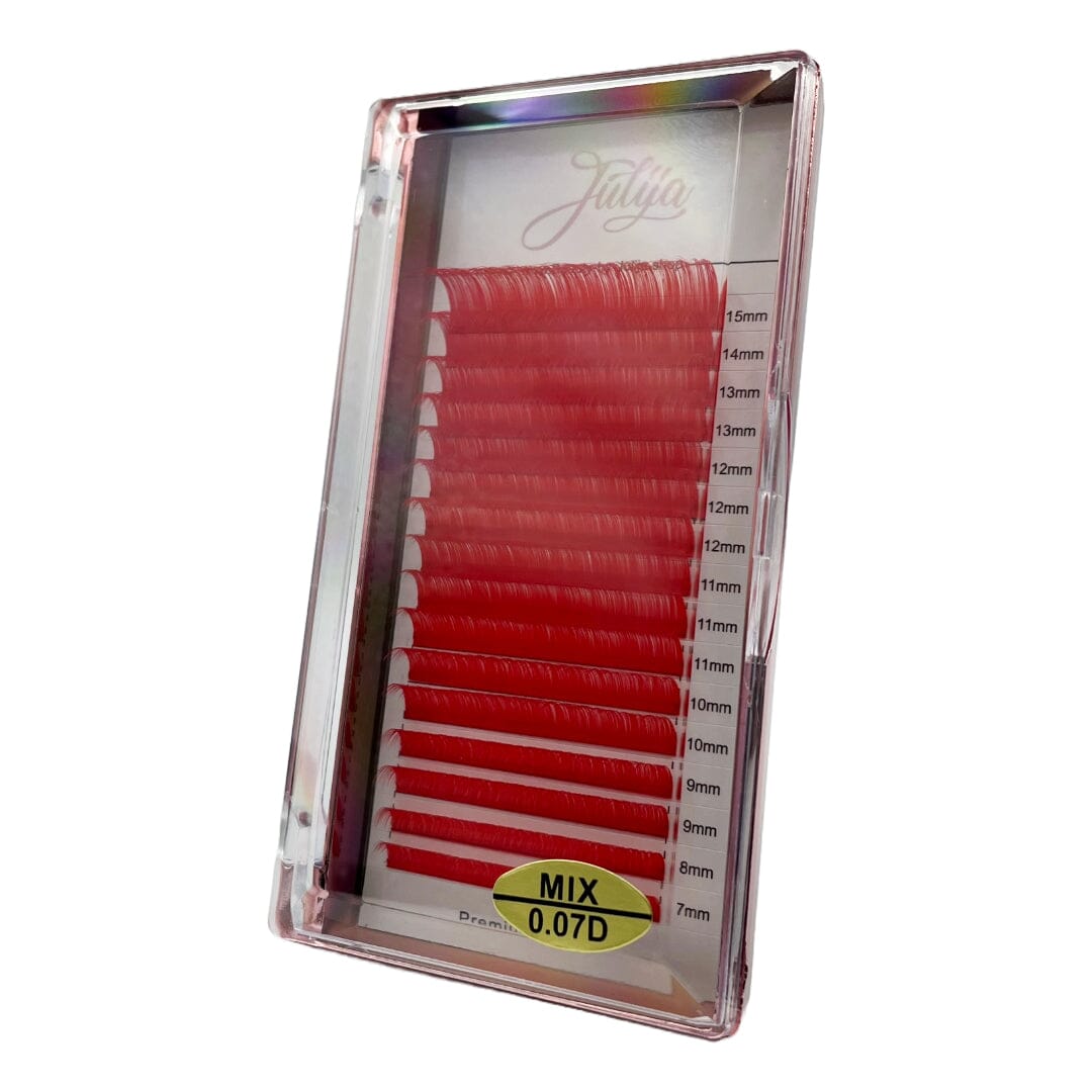 D-Curl Farbwimpern | Seidenmatt Faux Mink Volumen Wimpern MixBox Wimpern Julija