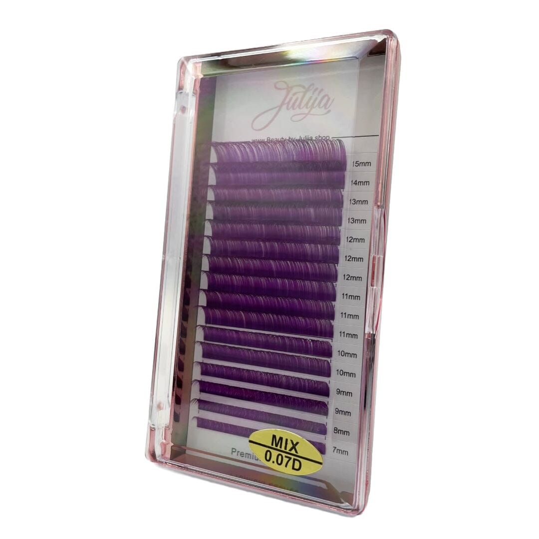 D-Curl Farbwimpern | Seidenmatt Faux Mink Volumen Wimpern MixBox Wimpern Julija