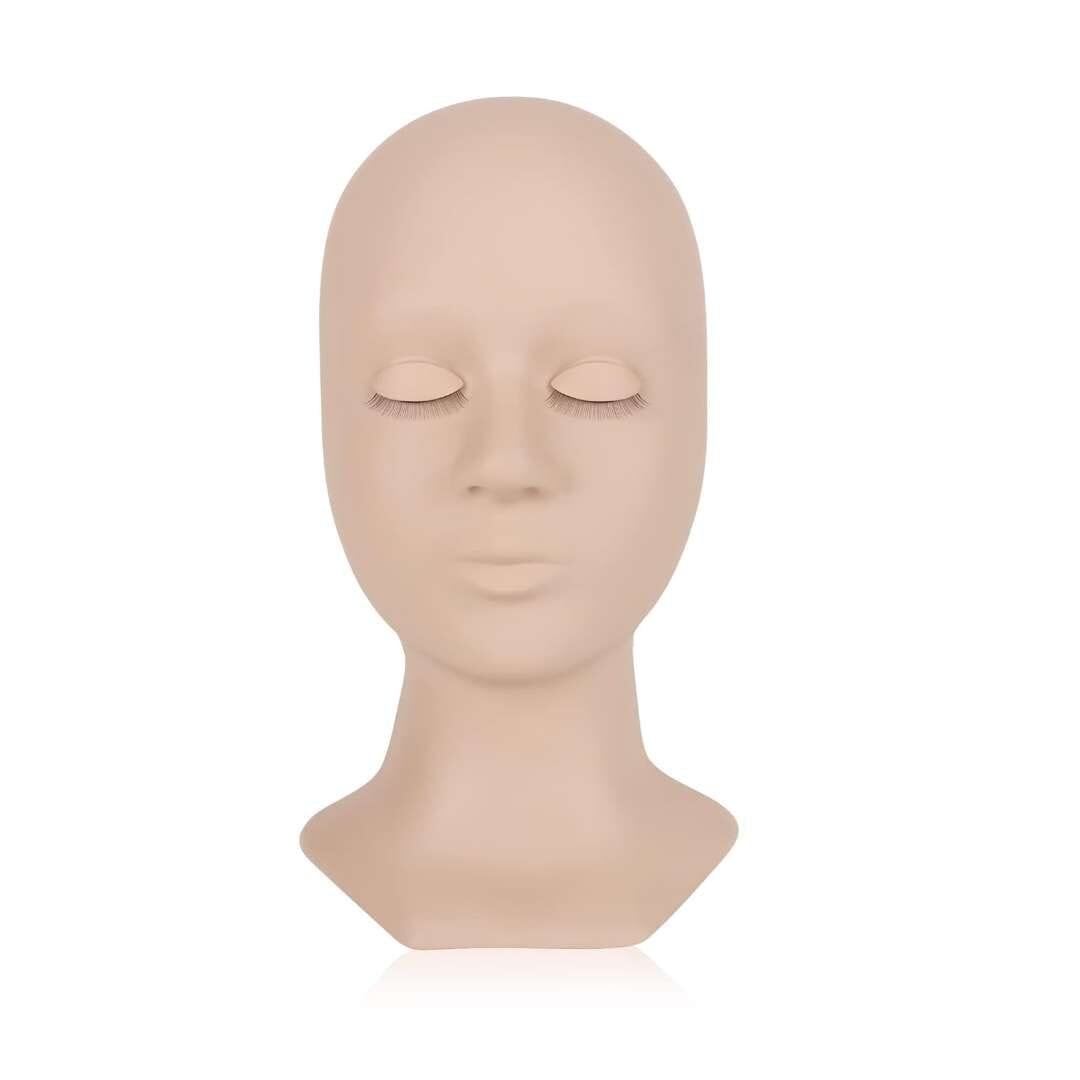 Übungskopf professionelle Wimpernstylisten Zubehör Julija Übungskopf + 1 Augenpaar hell