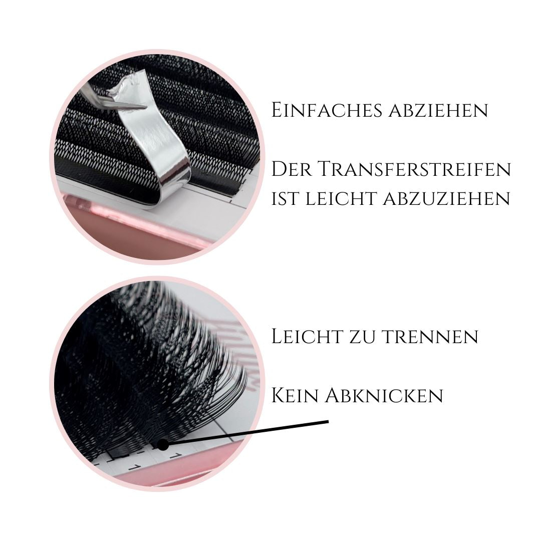 Y-Wimpern | 2D Doppelwimpern für mehr Volumen und fülle | Wimpernfächer Wimpern Julija