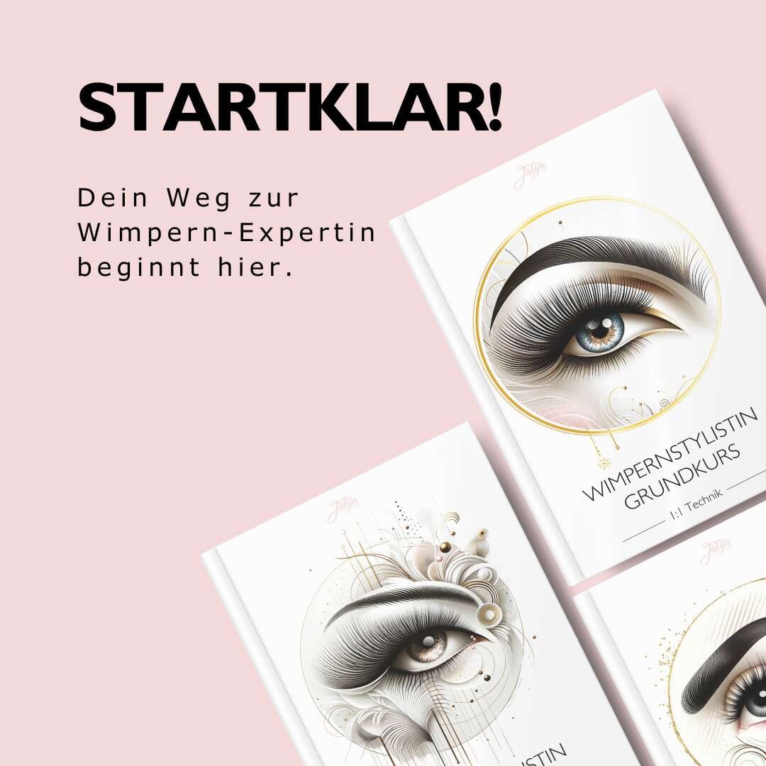 Schulungsbuch-Set für Wimpernstylisten – 1:1 Technik, Volumen, Mega-Volumen & Lifting Beauty by Julija 