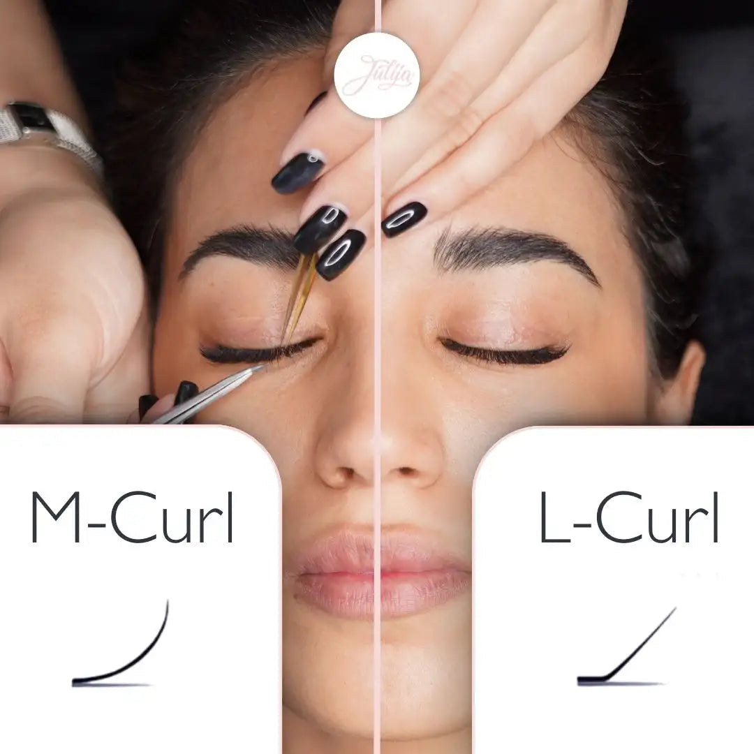 Wimpernverlängerungen: M vs L Curl im Vergleich