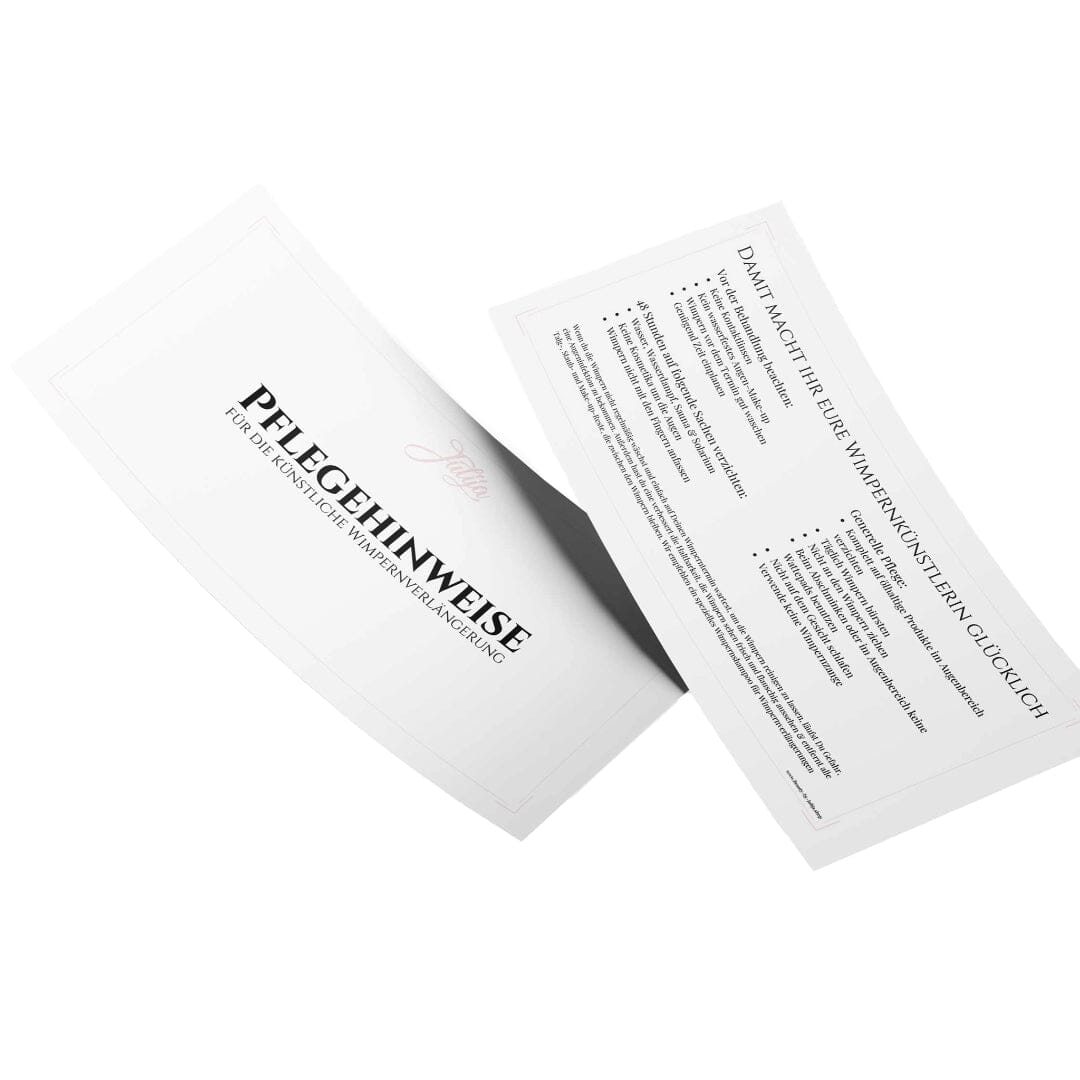 Pflegehinweise für Wimpernverlängerungen