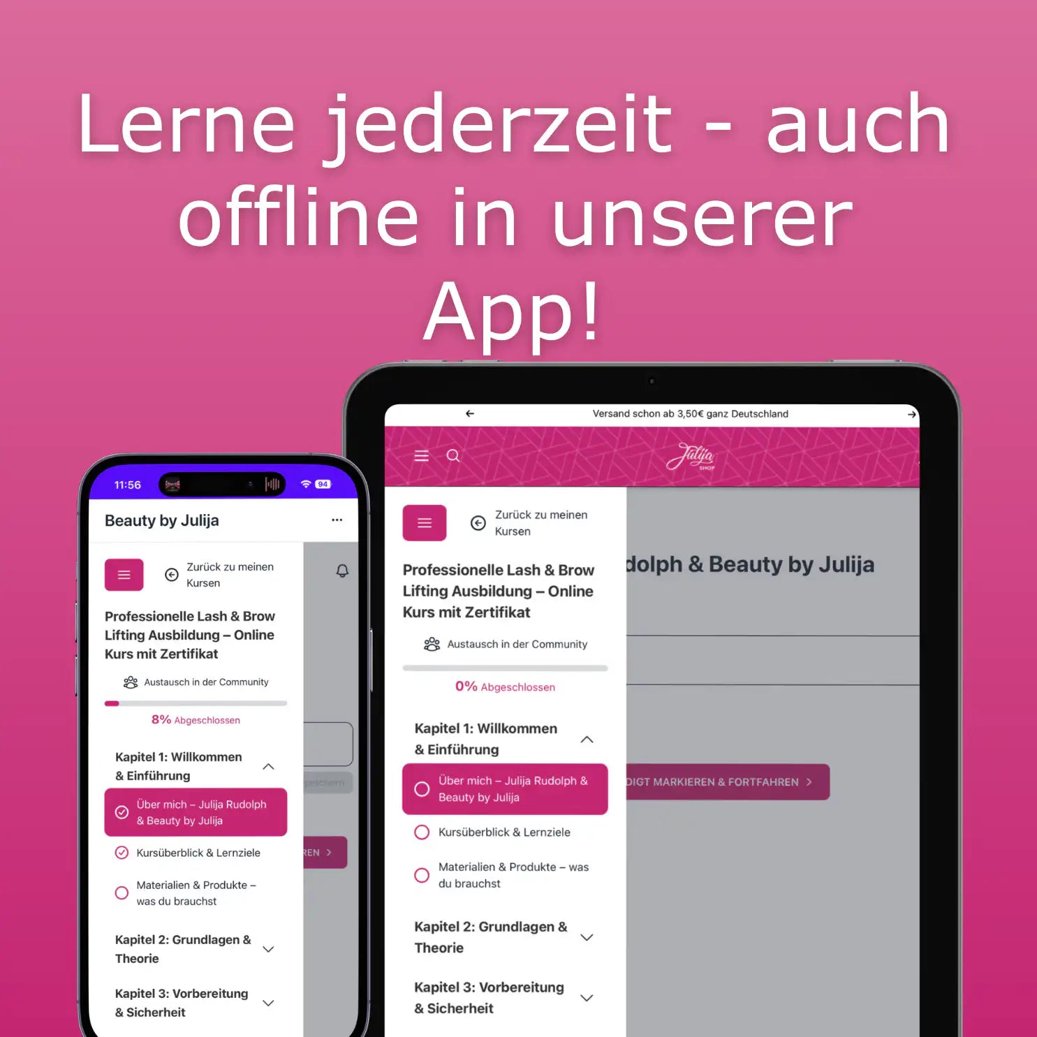 Lash & Brow Lifting Onlinekurs mit Zertifikat – Wimpern- & Augenbrauenlifting lernen
