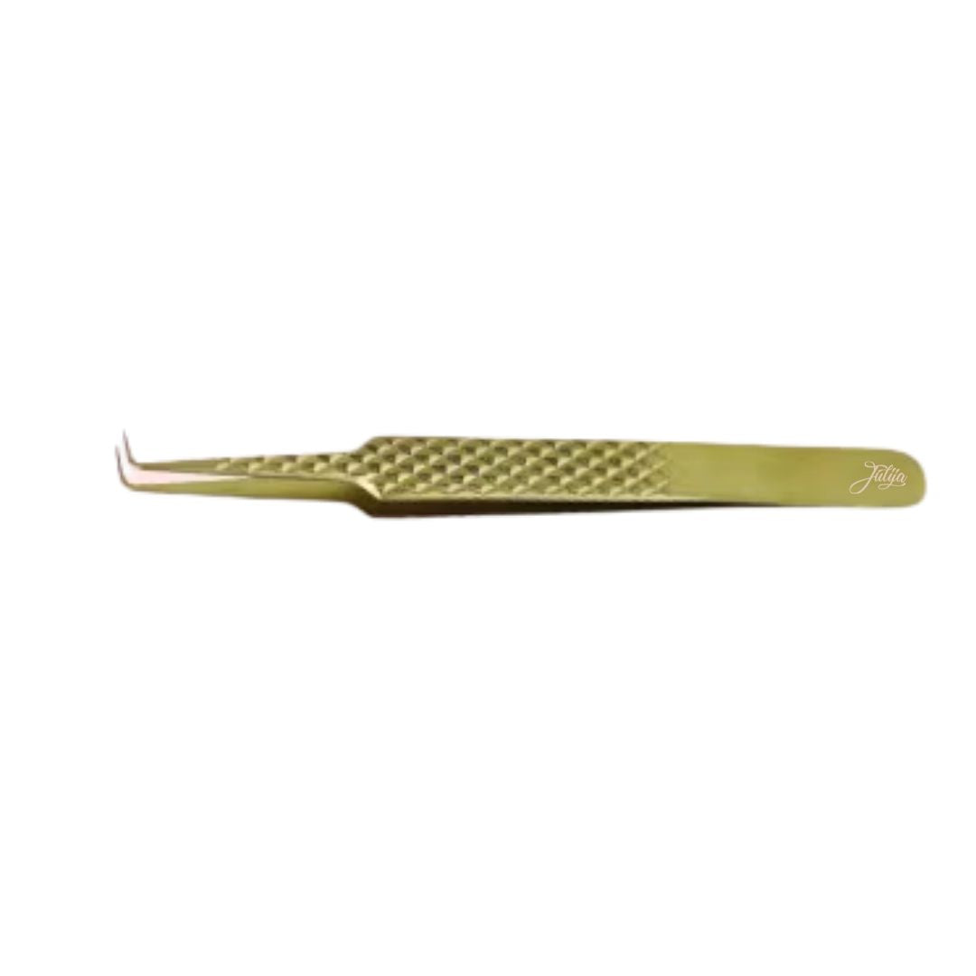 Wimpernpinzette Gold-Farbe #10 für professionelle Wimpernverlängerungen