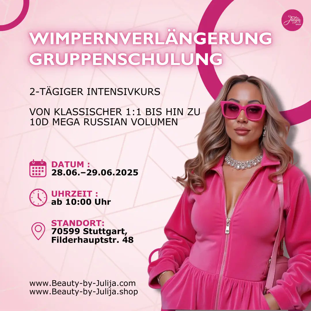 Wimpernverlängerung Schulung Stuttgart 2-tägiger Intensivkurs 28.06.-29.06.2025