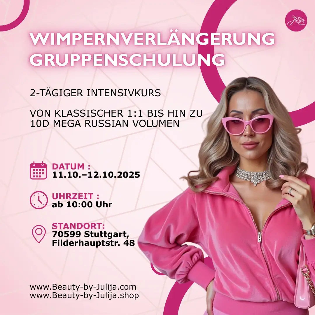 Wimpernverlängerung Schulung Stuttgart 2-tägiger Intensivkurs 11.10.-12.10.2025
